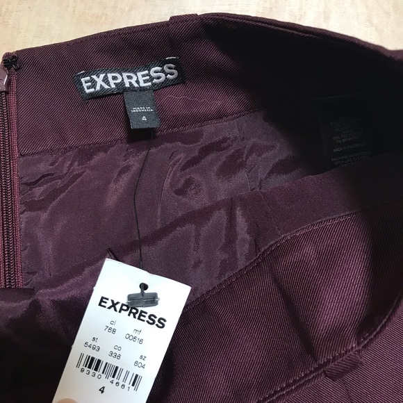 Express Mini Skirt Dark Burgundy - Picture 4 of 9